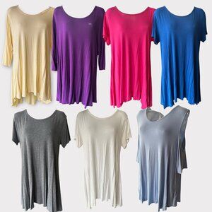 COOL MELON Huge Lot of 7 Women's Tunic Tops Size XL+